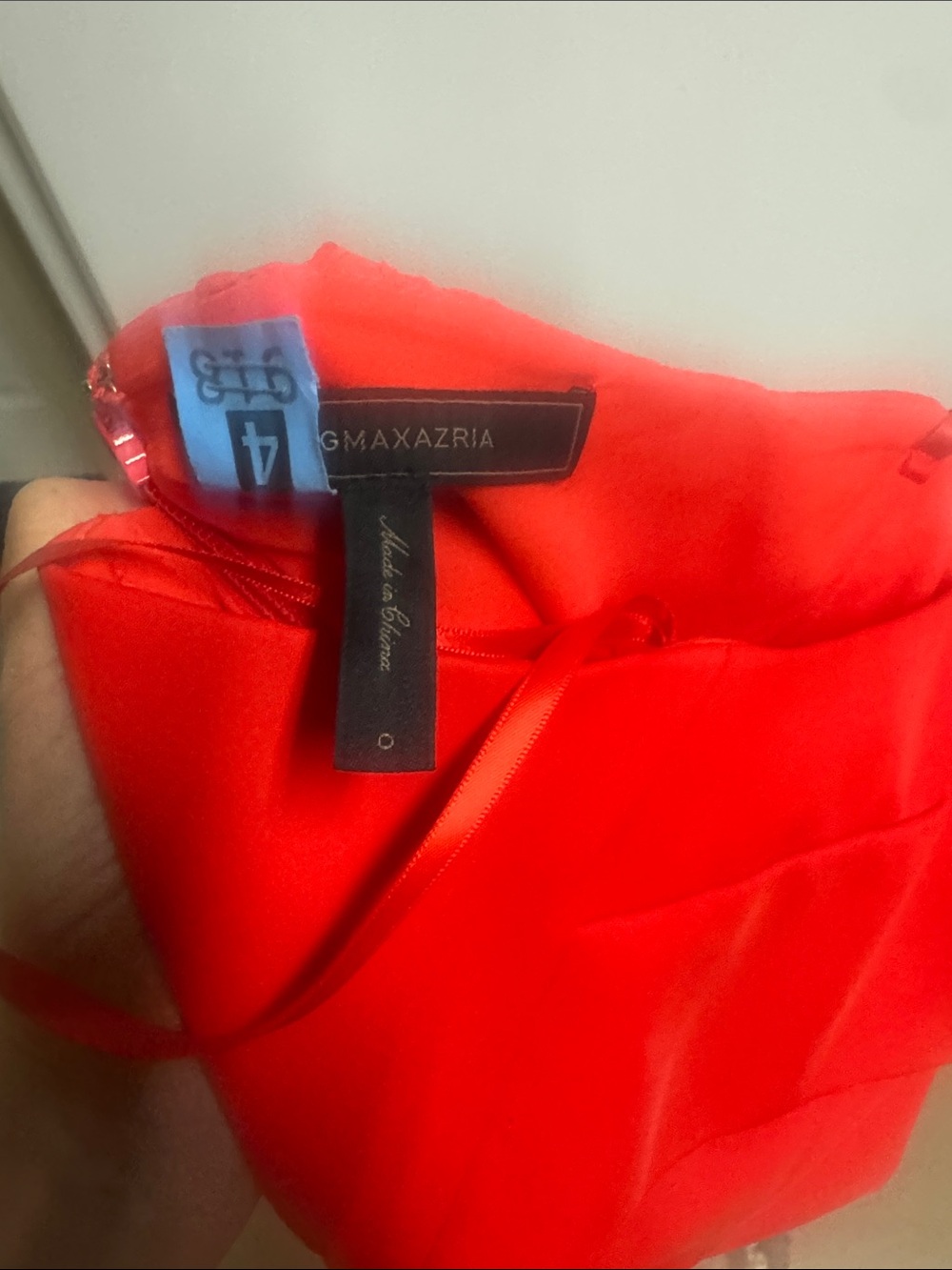 BCBGMaxAzria Orange One-Shoulder Evening Gown - Picture 2 of 2